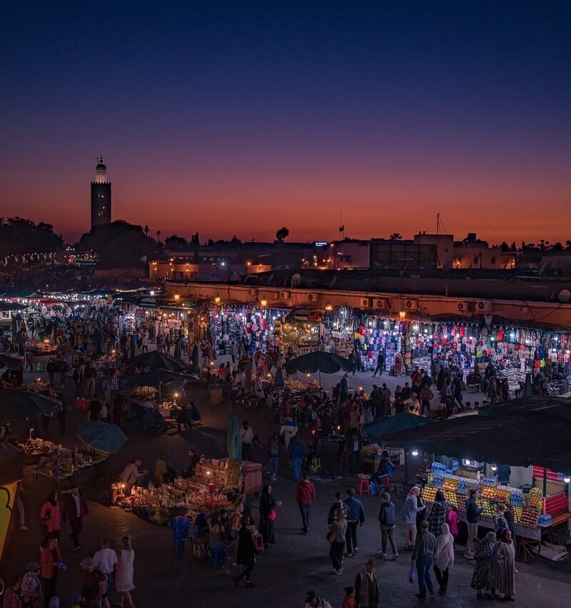 marrakech, marketplace, morocco